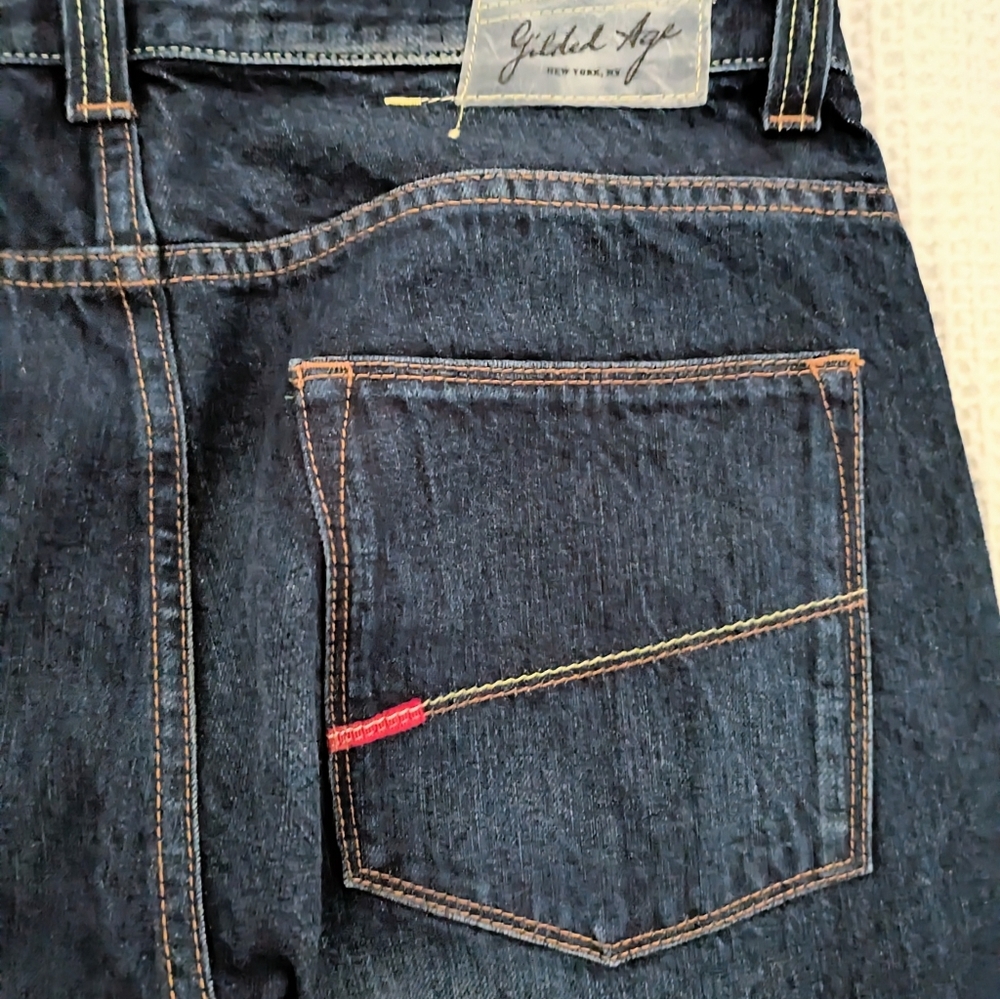 Gilded Age Men's Jeans Size 31 Morrison Slim Dark Work Wash Made In Italy NWT - Picture 6 of 7